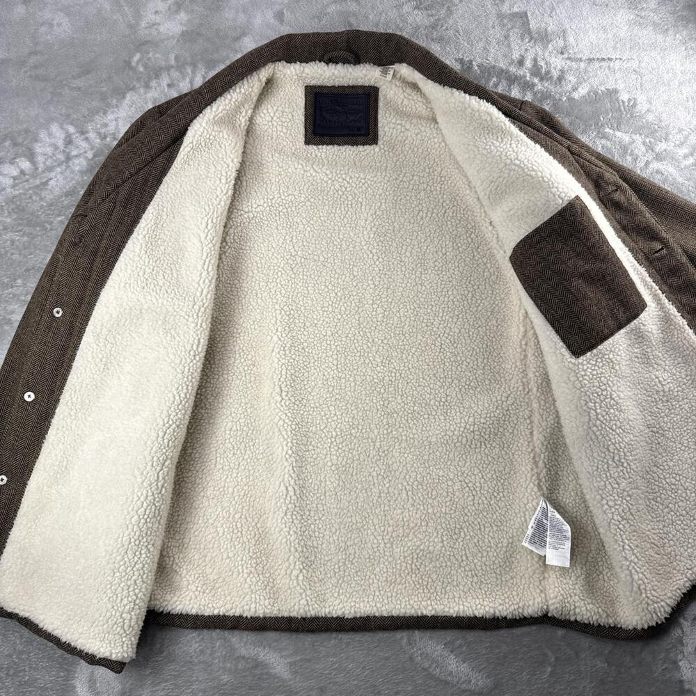 Levis Premium Jasper Club Skull Patch Sherpa Lined Herringbone Blazer Size XL - Picture 4 of 8